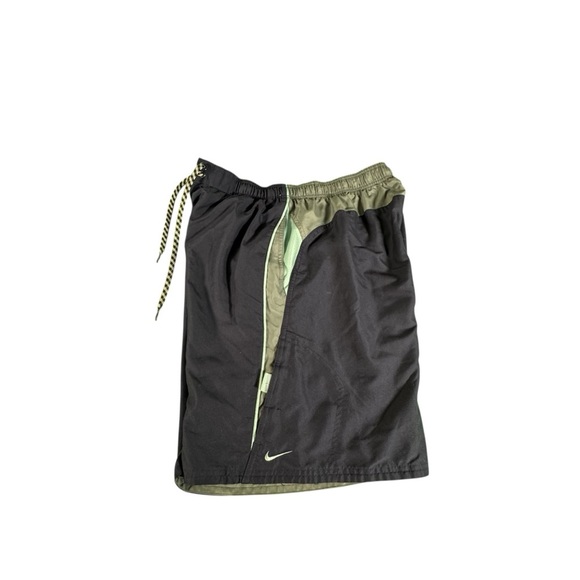 Nike Men's L Swim Trunks Navy Blue Board Shorts Drawstring Lined Pockets - Picture 1 of 13